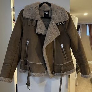ZARA Suede Moto Jacket